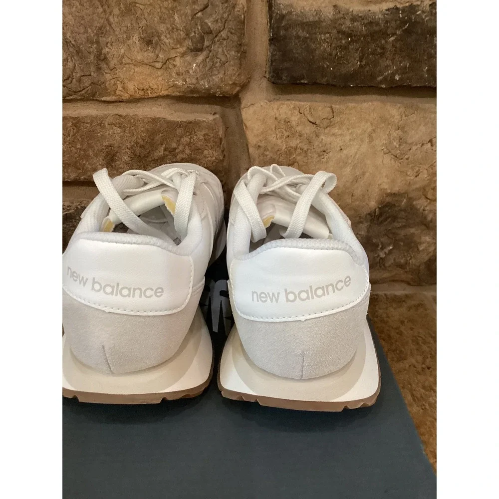New Balance 237 Grey White Suede Satin Running Shoes WS237NN Womens 8 Mens 6.5